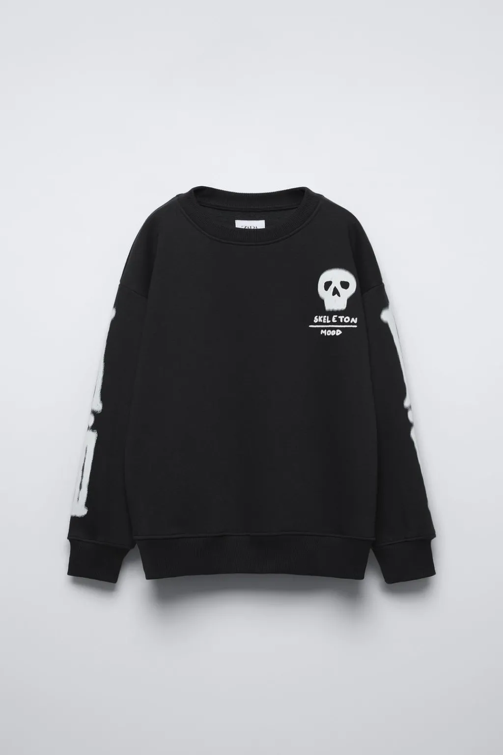 Niños ZARA 6 - 14 Años·Sudaderas|6 - 14 Años·Total Look<SUDADERA HUESOS ESQUELETO Y CALAVERA