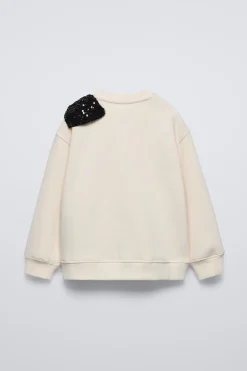Niños ZARA 6 - 14 Años·Sudaderas<SUDADERA LAZO LENTEJUELAS