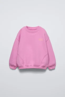Niños ZARA 1½ - 6 Años·Sudaderas|1½ - 6 Años·Total Look<SUDADERA LISA TEXTO