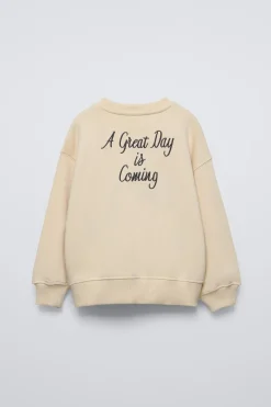 Niños ZARA 6 - 14 Años·Sudaderas<SUDADERA TEXTO BORDADO