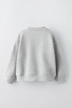 Niños ZARA 6 - 14 Años·Sudaderas<SUDADERA TEXTO FLOCK