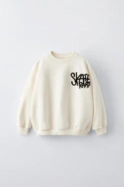 Niños ZARA 1½ - 6 Años·Sudaderas|6 - 18 Meses·Sudaderas<SUDADERA TEXTO FLOCK