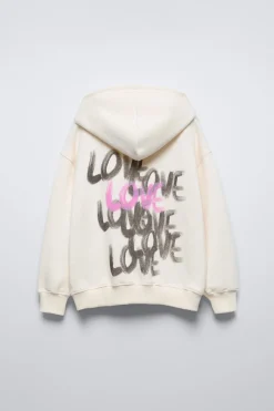Niños ZARA 6 - 14 Años·Sudaderas<SUDADERA TEXTO LOVE