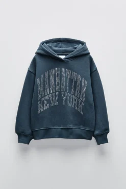 Niños ZARA 6 - 14 Años·Sudaderas<SUDADERA TEXTO STRASS