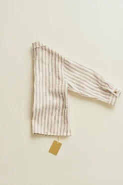 Niños ZARA 1½ - 6 Años·Camisas|1½ - 6 Años·Camisas / Sobrecamisas<TIMELESZ - CAMISA CON LINO RAYAS