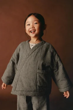 Niños ZARA 1½ - 6 Años·Abrigos<TIMELESZ - CHAQUETA KIMONO CUADRO VICHY