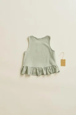 Niños ZARA 1½ - 6 Años·Camisetas|6 - 18 Meses·Camisetas<TIMELESZ - TOP CON LINO VOLANTE