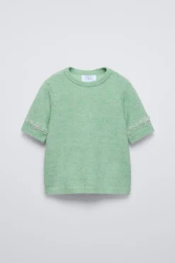 Niños ZARA 6 - 14 Años·Punto|6 - 14 Años·Total Look<TOP PUNTO PERLAS