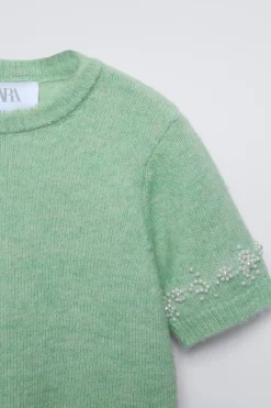Niños ZARA 6 - 14 Años·Punto|6 - 14 Años·Total Look<TOP PUNTO PERLAS