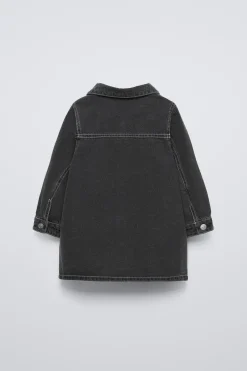 Niños ZARA 1½ - 6 Años·Vestidos / Petos|1½ - 6 Años·Jeans / Denim<VESTIDO DENIM PESPUNTES