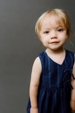 Niños ZARA 1½ - 6 Años·Vestidos / Petos|1½ - 6 Años·Jeans / Denim<VESTIDO DENIM RAYAS LAZOS