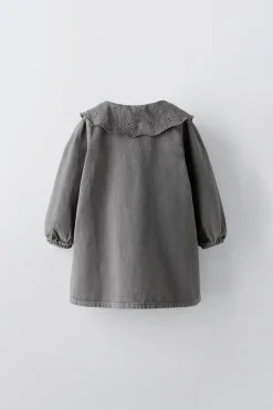 Niños ZARA 1½ - 6 Años·Vestidos / Petos|6 - 18 Meses·Vestidos / Monos<VESTIDO SARGA CUELLO