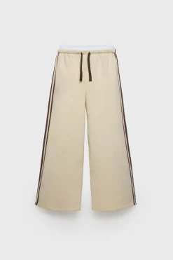 Mujer/Niños ZARA Z3D +14 Años·Partes De Abajo<Z3D PANTALÓN FELPA DOBLE CINTURILLA BANDAS