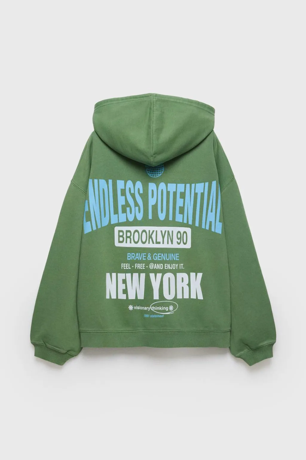 Mujer/Niños ZARA Z3D +14 Años·Partes De Arriba<Z3D SUDADERA OVERSIZE CAPUCHA TEXTO